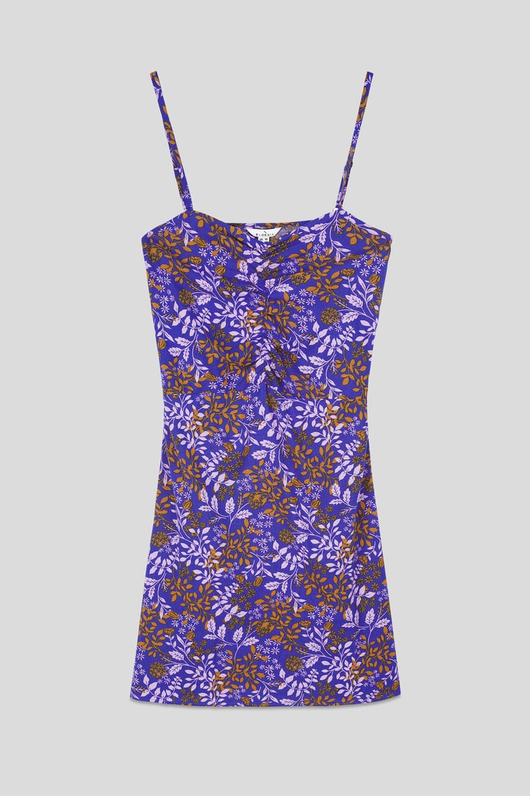 Women's Cami Mini Dress with Ruched Front