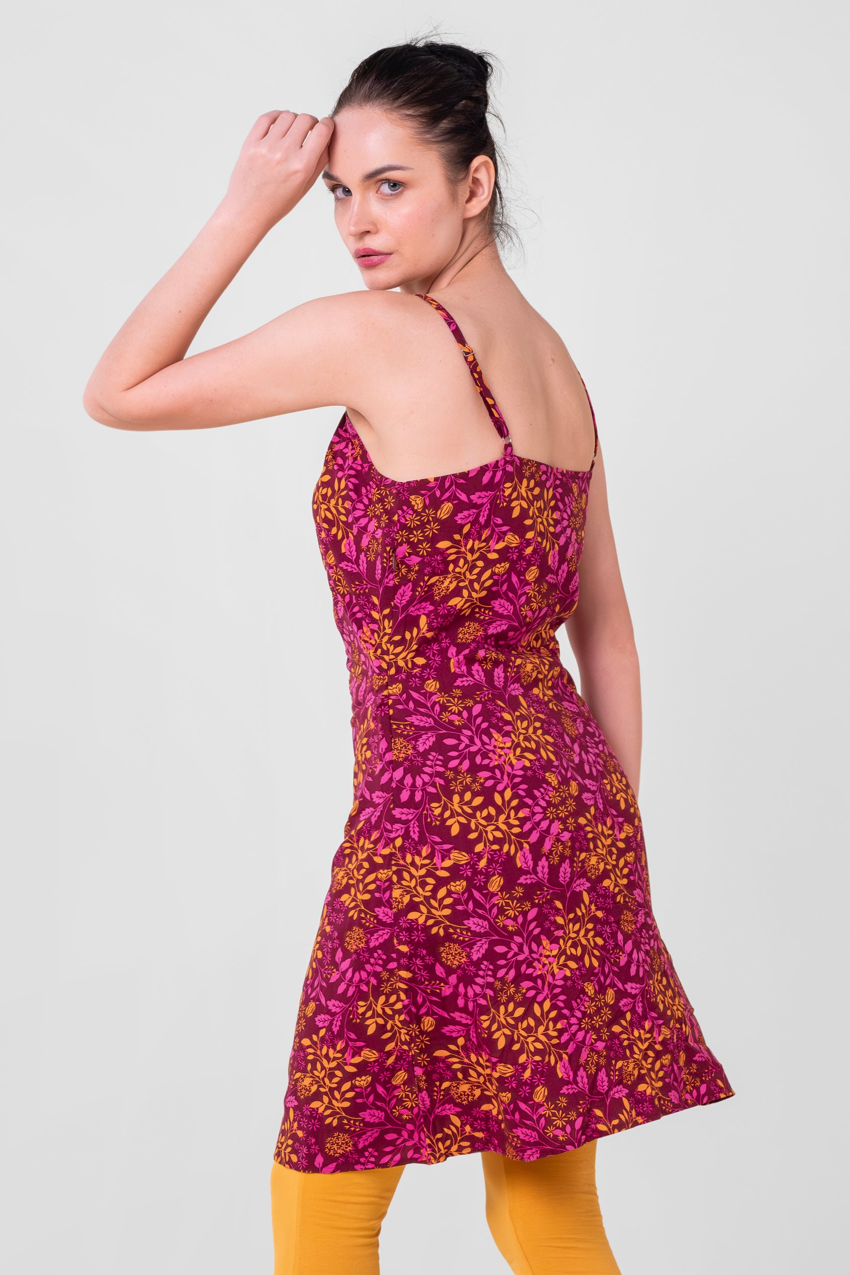 Women's Cami Mini Dress with Ruched Front