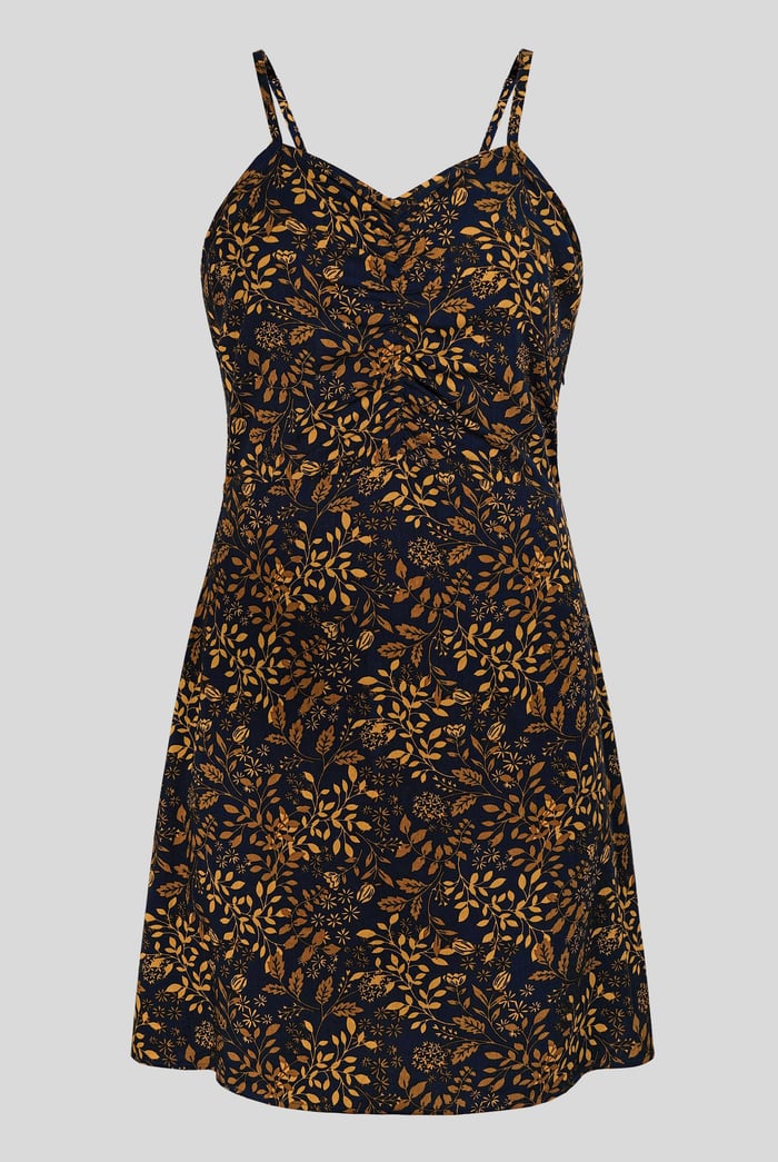 Women's Cami Mini Dress with Ruched Front