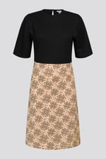 Printed Skirt Detail Design Jersey Dress