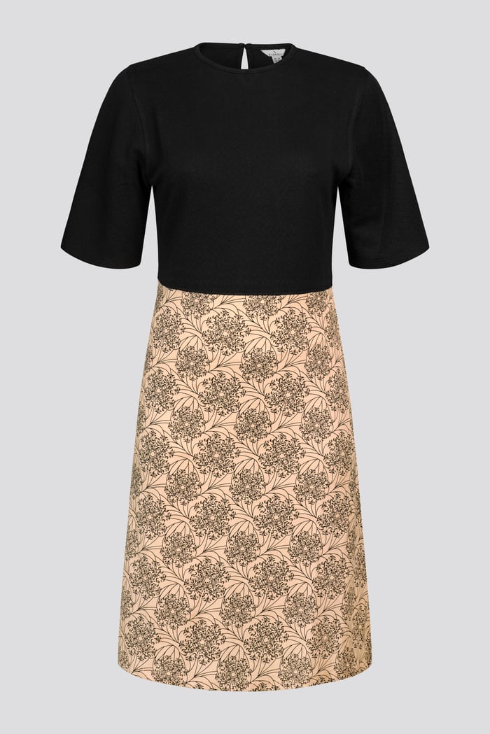 Printed Skirt Detail Design Jersey Dress