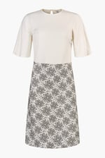 Printed Skirt Detail Design Jersey Dress