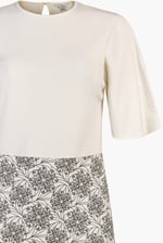 Printed Skirt Detail Design Jersey Dress