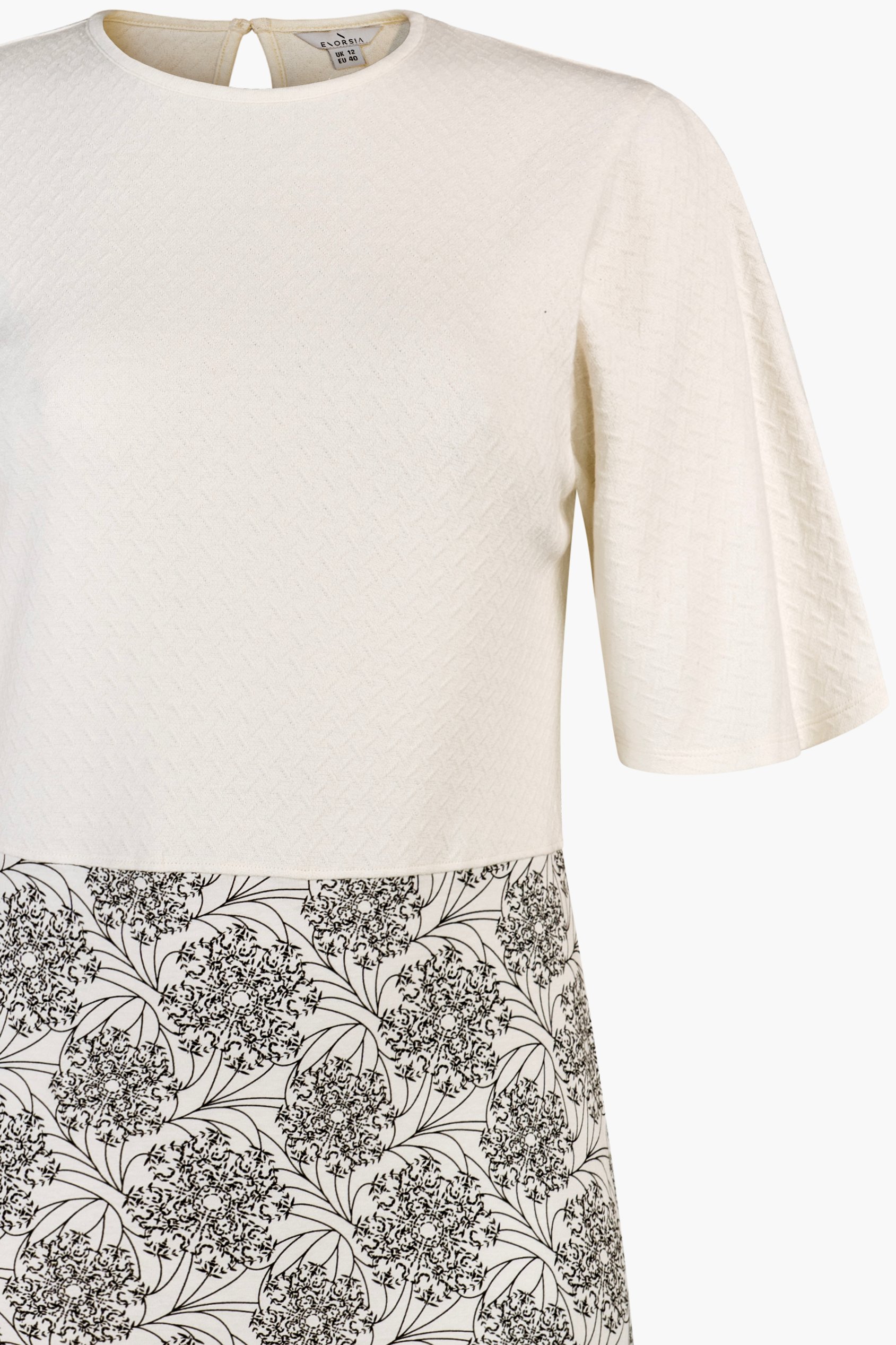 Printed Skirt Detail Design Jersey Dress