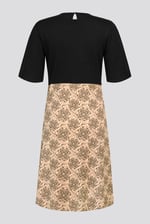 Printed Skirt Detail Design Jersey Dress