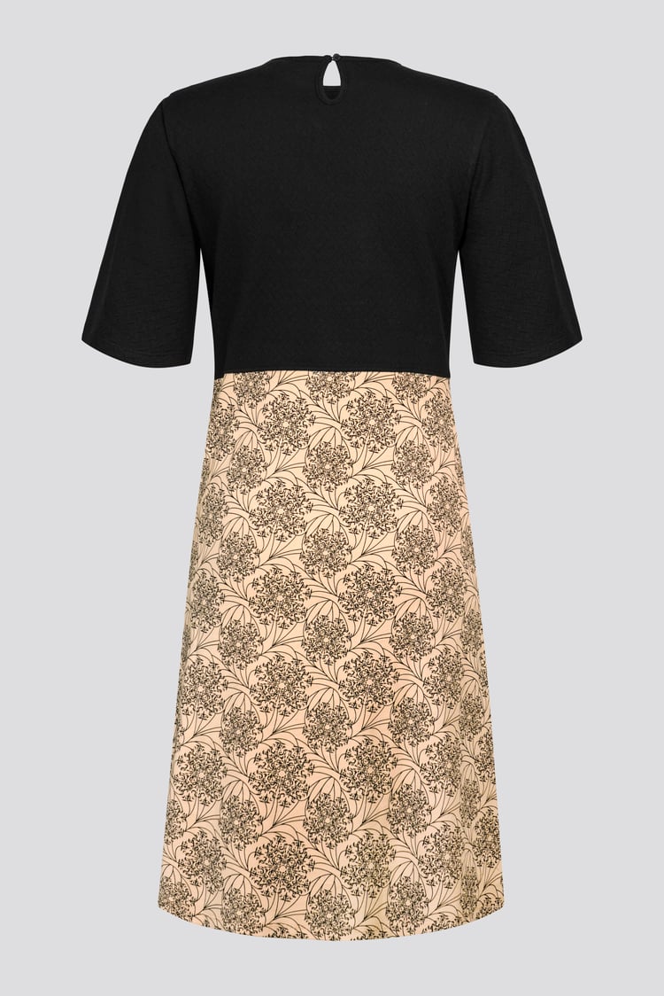 Printed Skirt Detail Design Jersey Dress