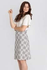 Printed Skirt Detail Design Jersey Dress