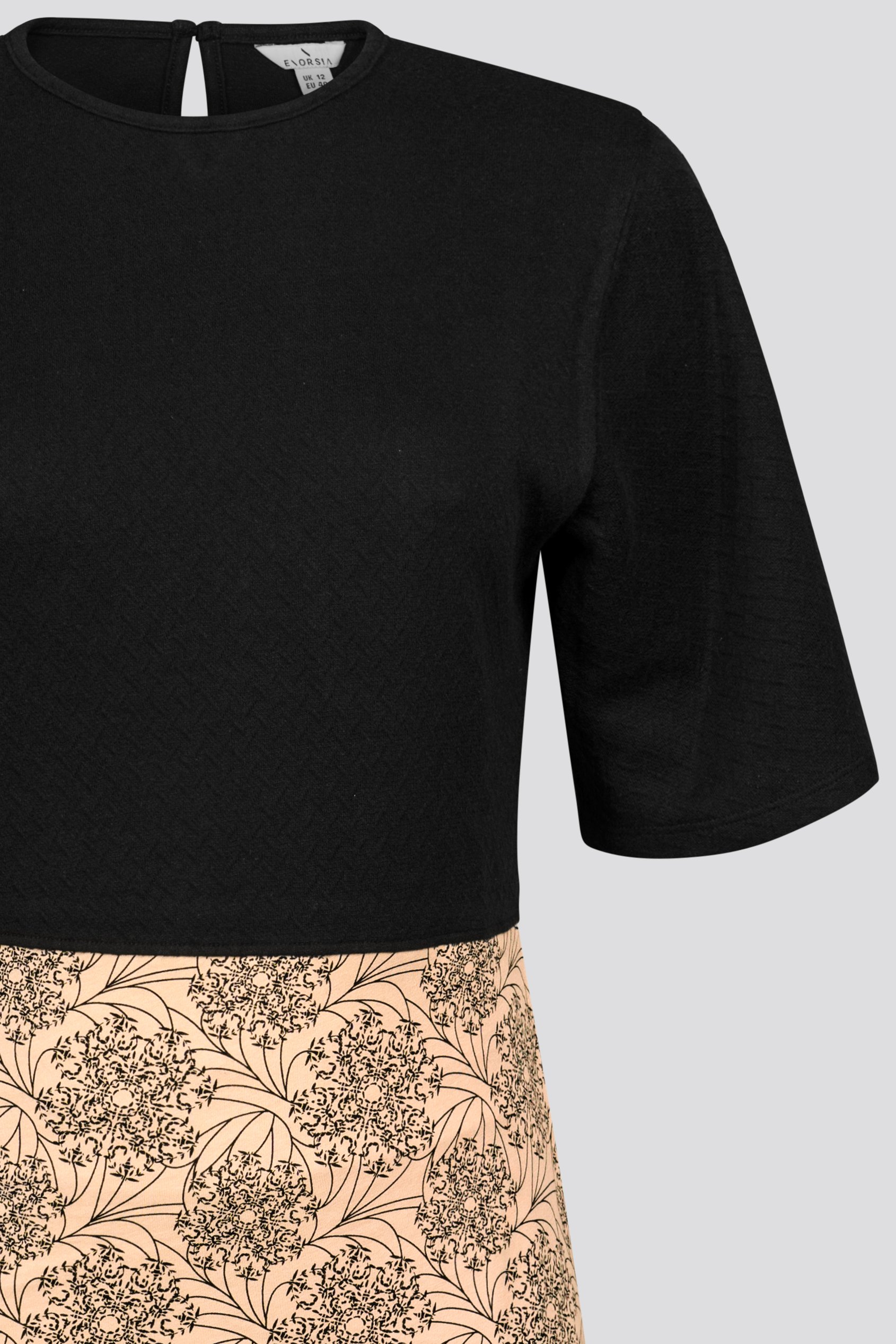 Printed Skirt Detail Design Jersey Dress