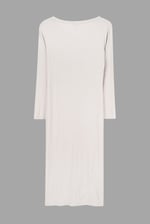 Womens Front Slit Ribbed Midi Dress