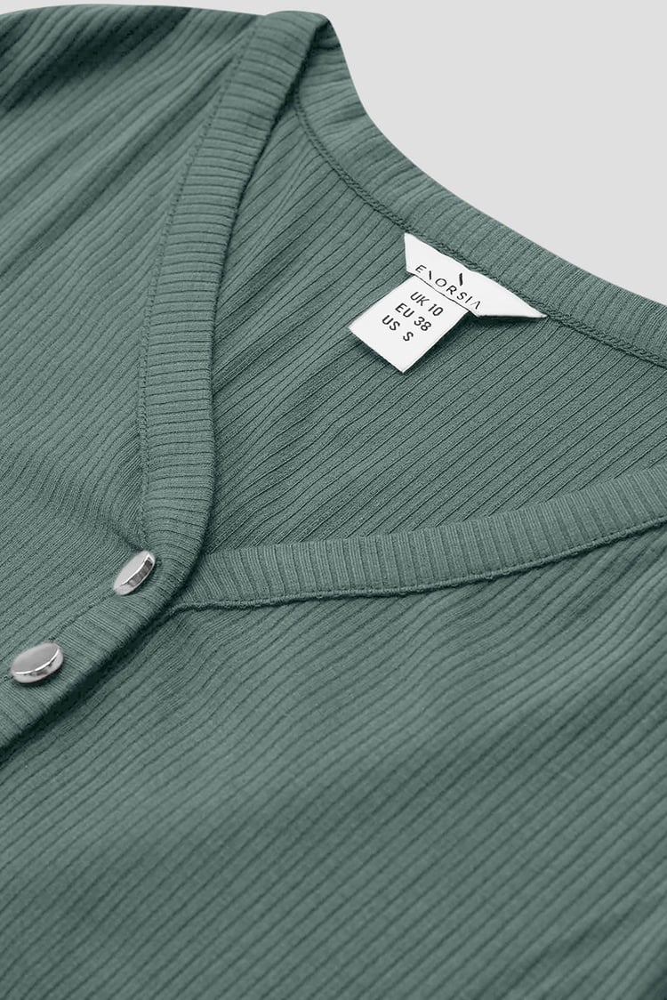 Womens Front Slit Ribbed Midi Dress