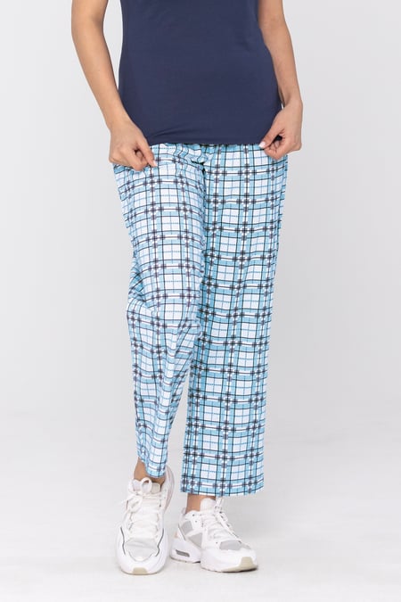 Grey Geo Print Wide Leg Pyjamas