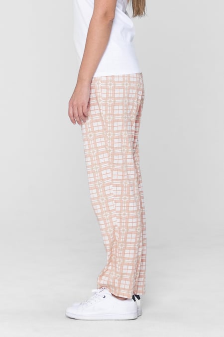 Pink Geo Print Wide Leg Pyjamas