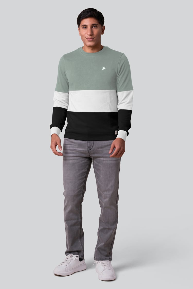 Long Sleeve Colourblock Sweatshirts