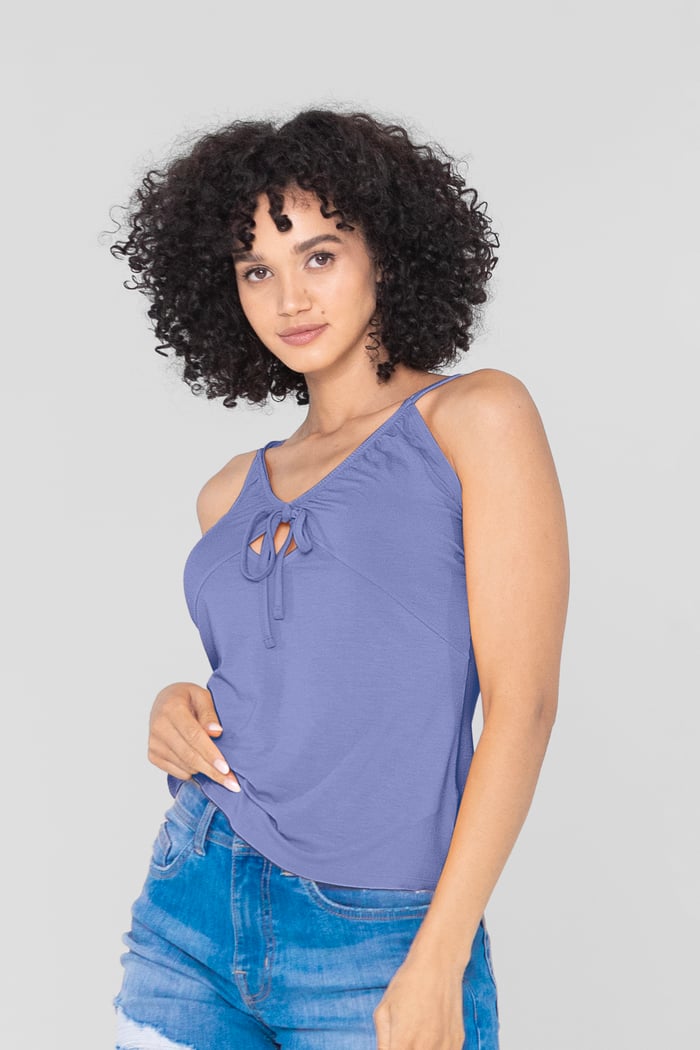 Key Hole Tie Detail Cami