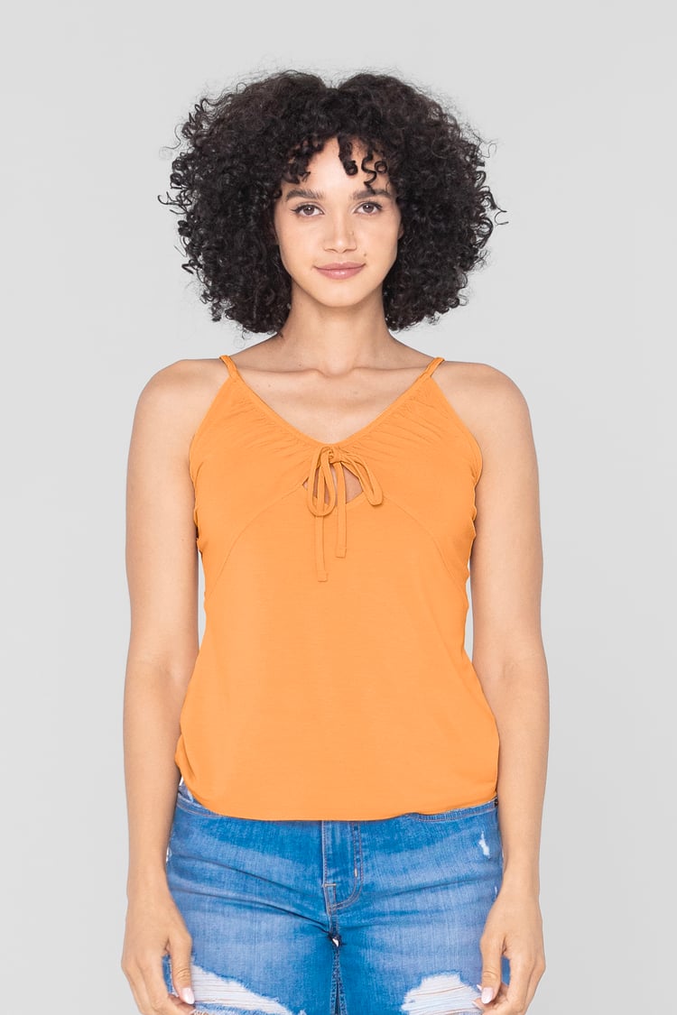 Key Hole Tie Detail Cami