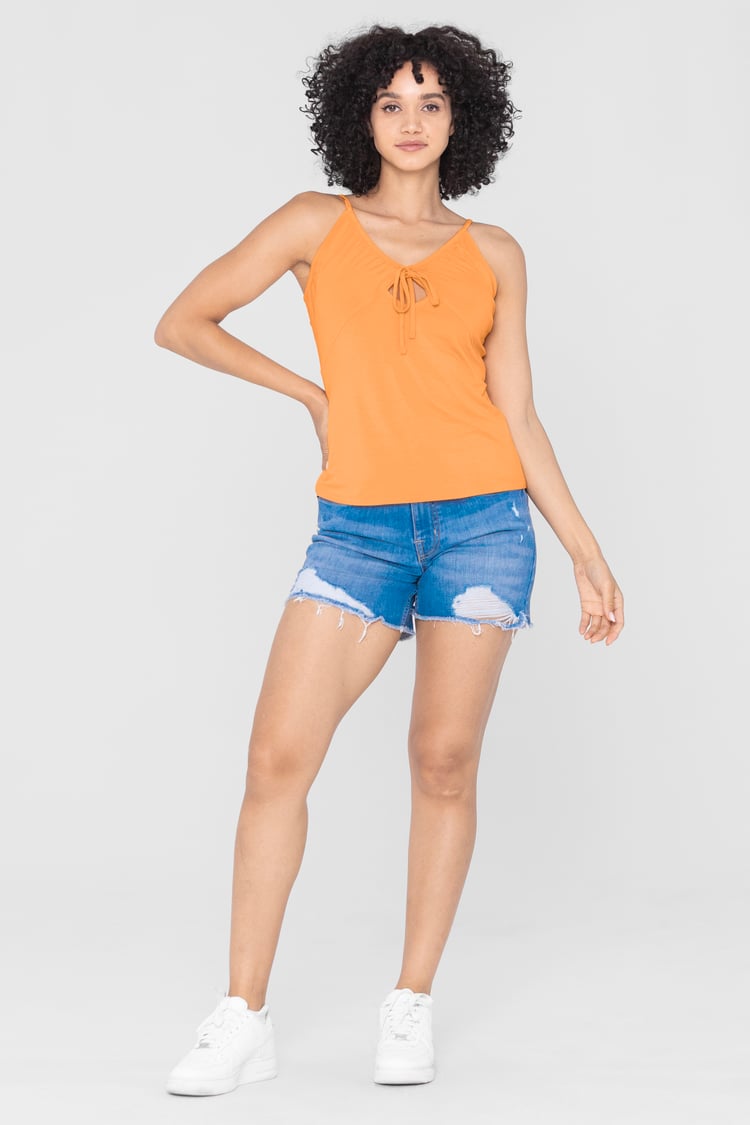 Key Hole Tie Detail Cami