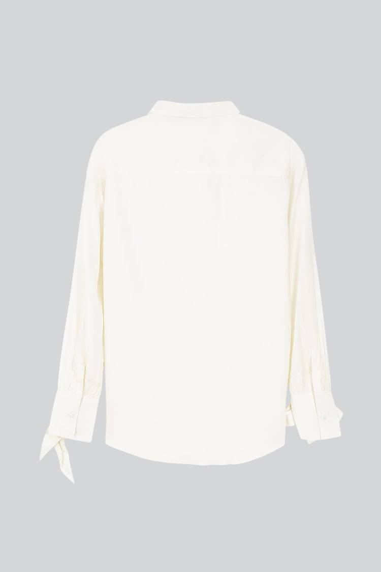 Tie-Cuff LS Viscose Shirt