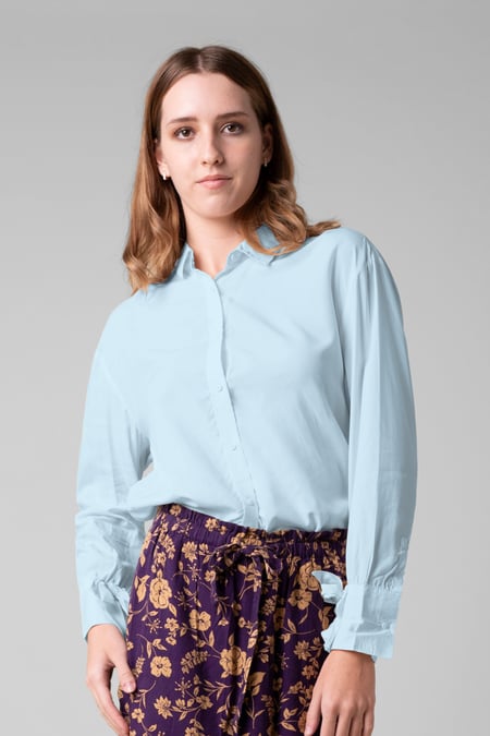 Tie-Cuff LS Viscose Shirt