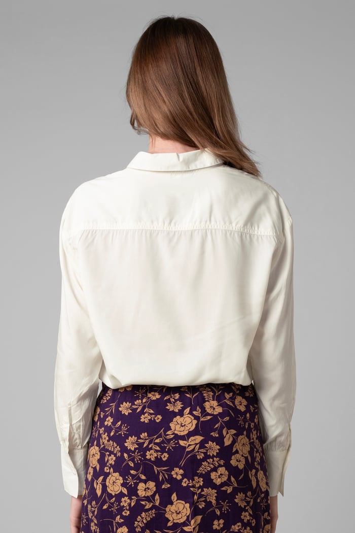 Tie-Cuff LS Viscose Shirt