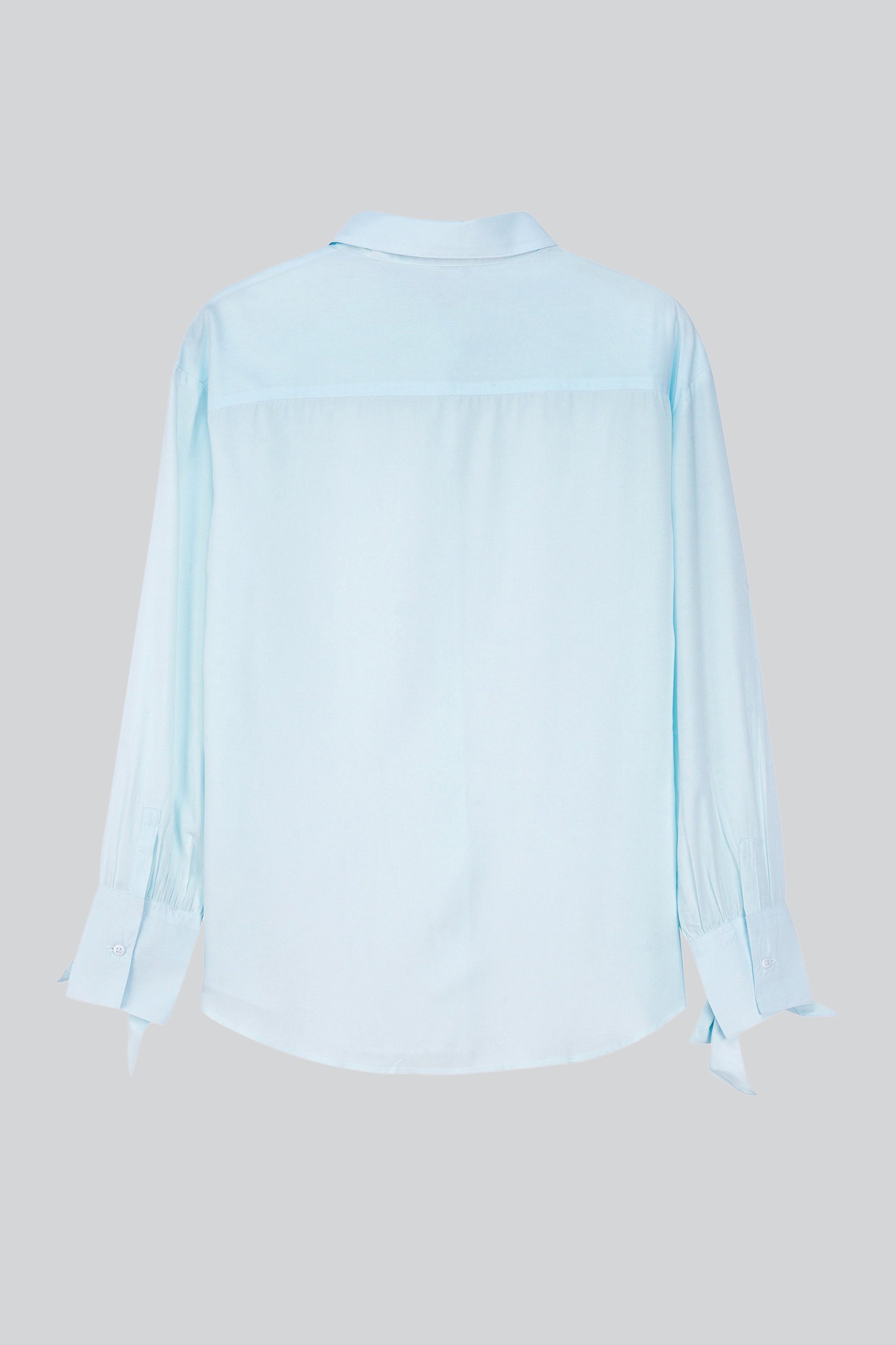 Tie-Cuff LS Viscose Shirt