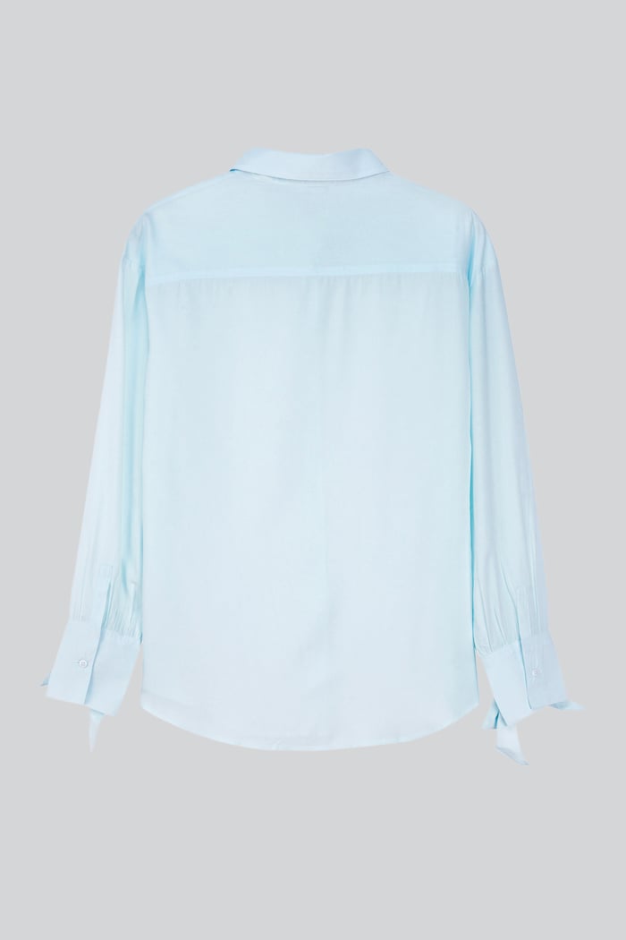Tie-Cuff LS Viscose Shirt