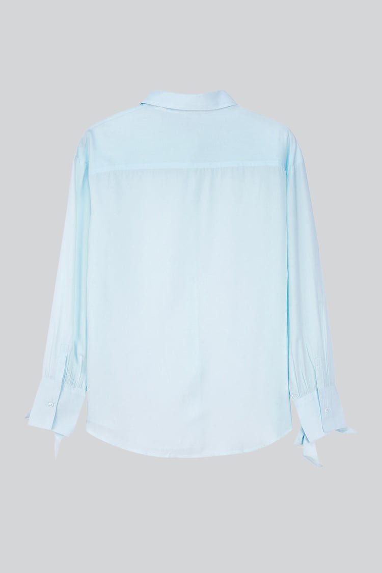 Tie-Cuff LS Viscose Shirt
