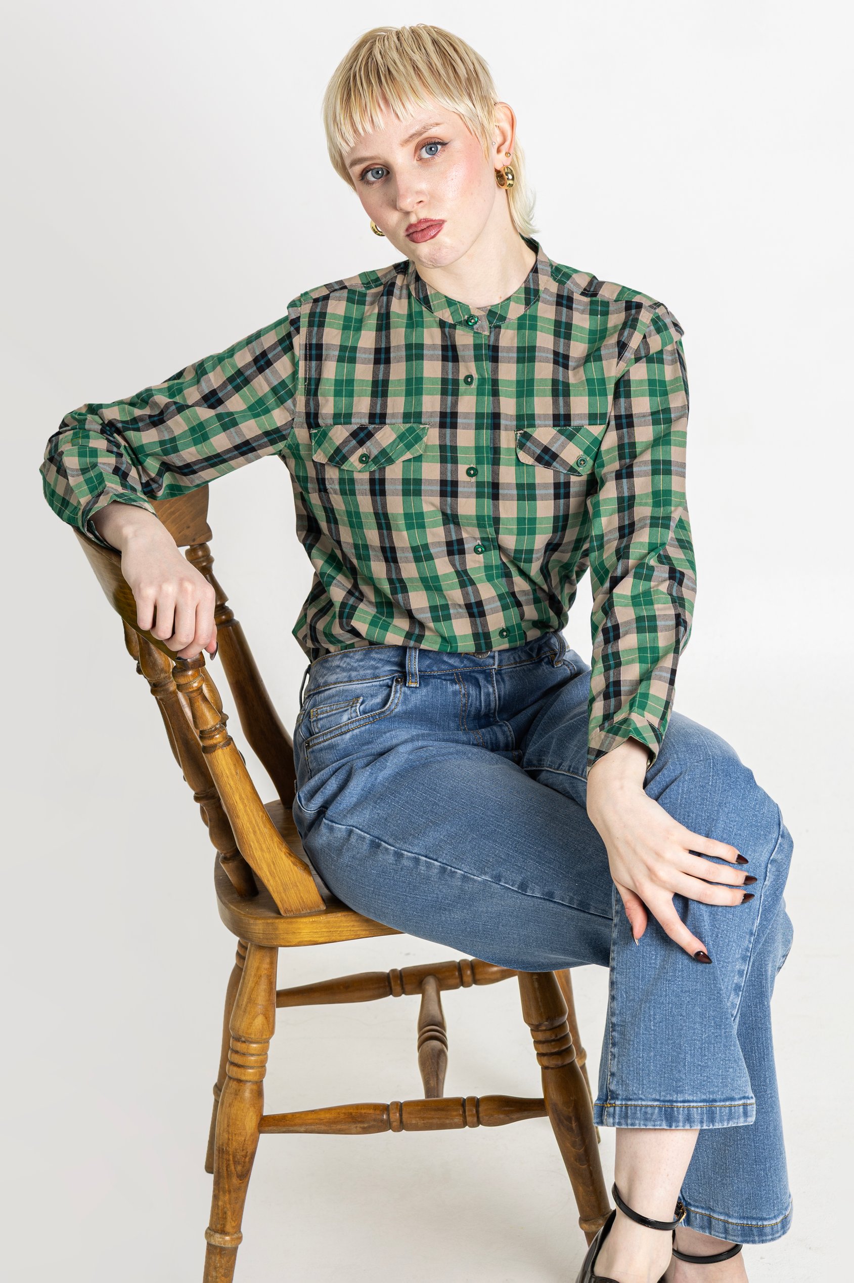 Womens Regular Fit Paper-Touch Poplin Shirt