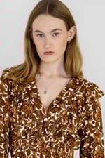 Paisley Printed Viscose Shirred Maxi Dress