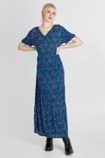 Crepe Viscose Paisley Printed Maxi Dress