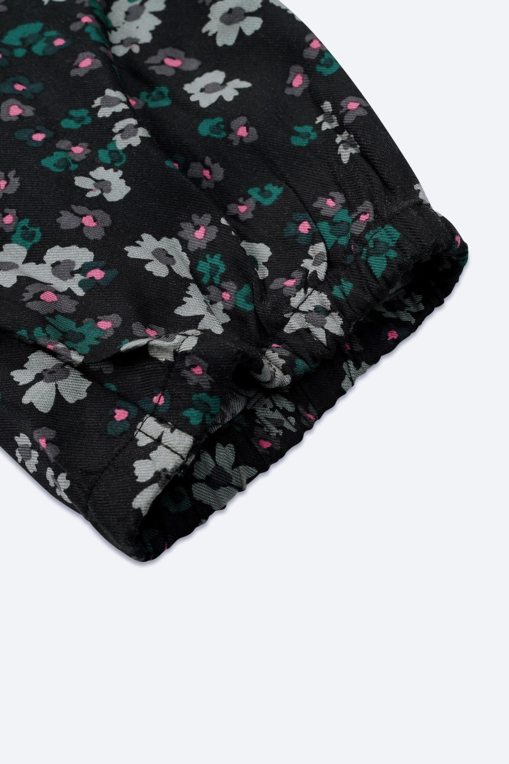 Womens Floral Print Button Front Blouse