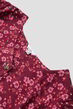 Womens Floral Print Button Front Blouse
