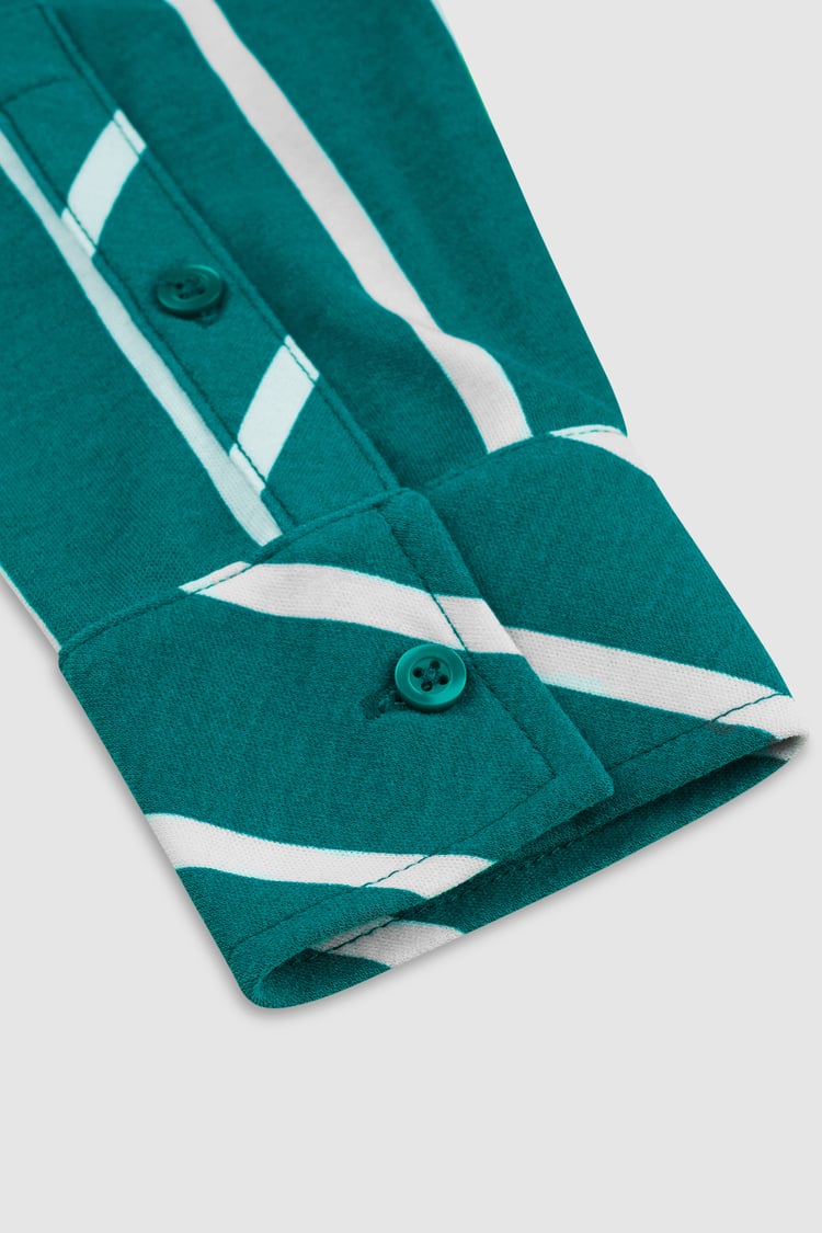 Long Sleeve Striped Smart Shirt