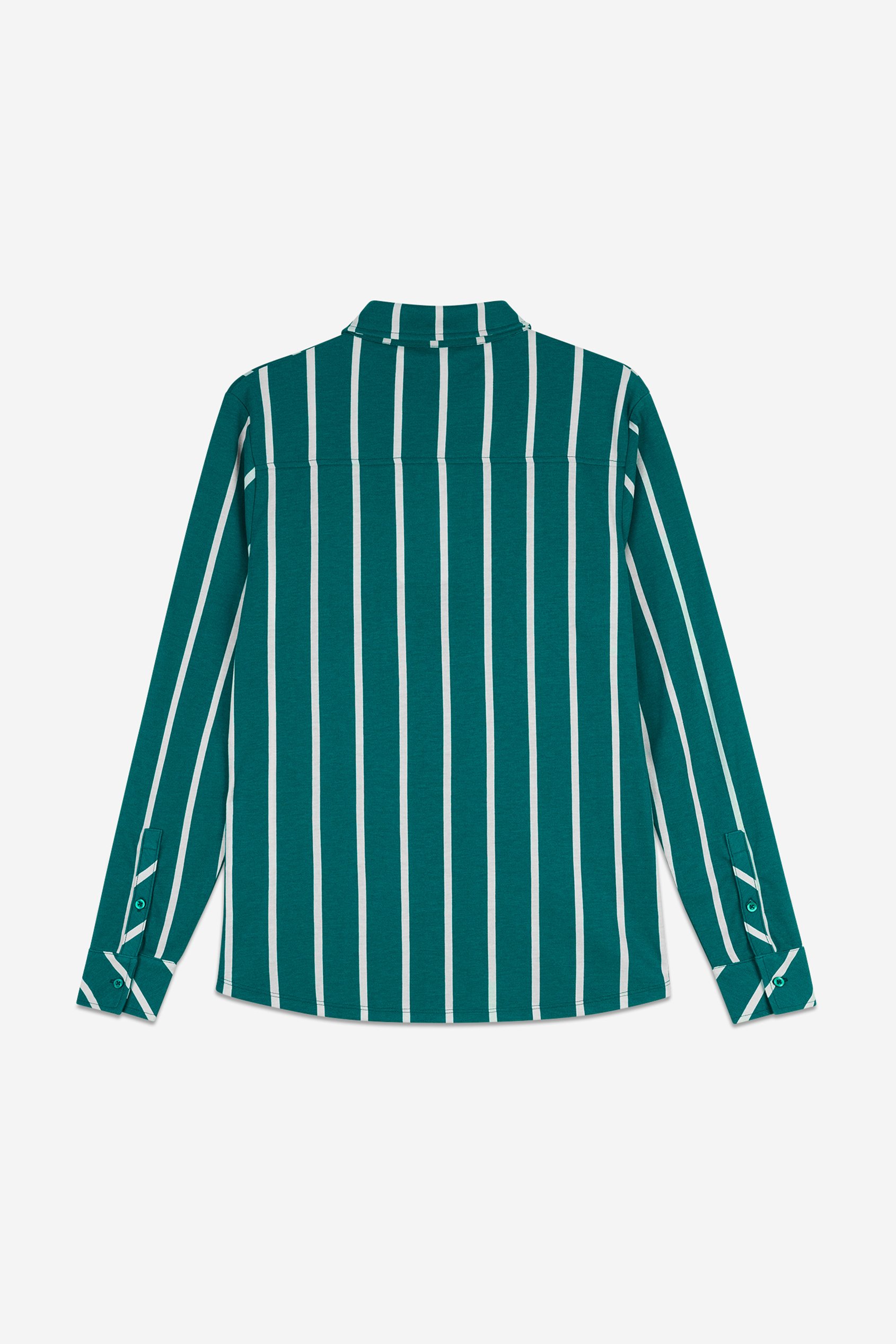 Long Sleeve Striped Smart Shirt