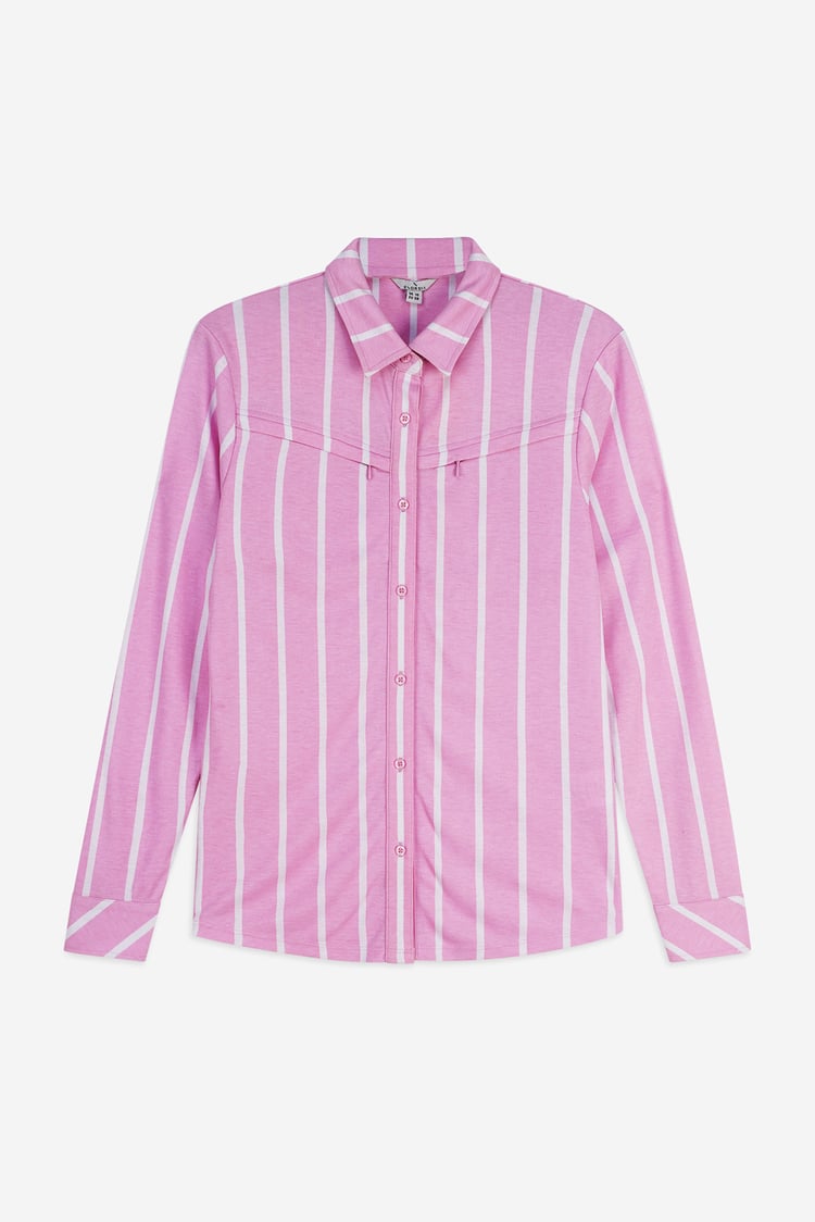 Long Sleeve Striped Smart Shirt