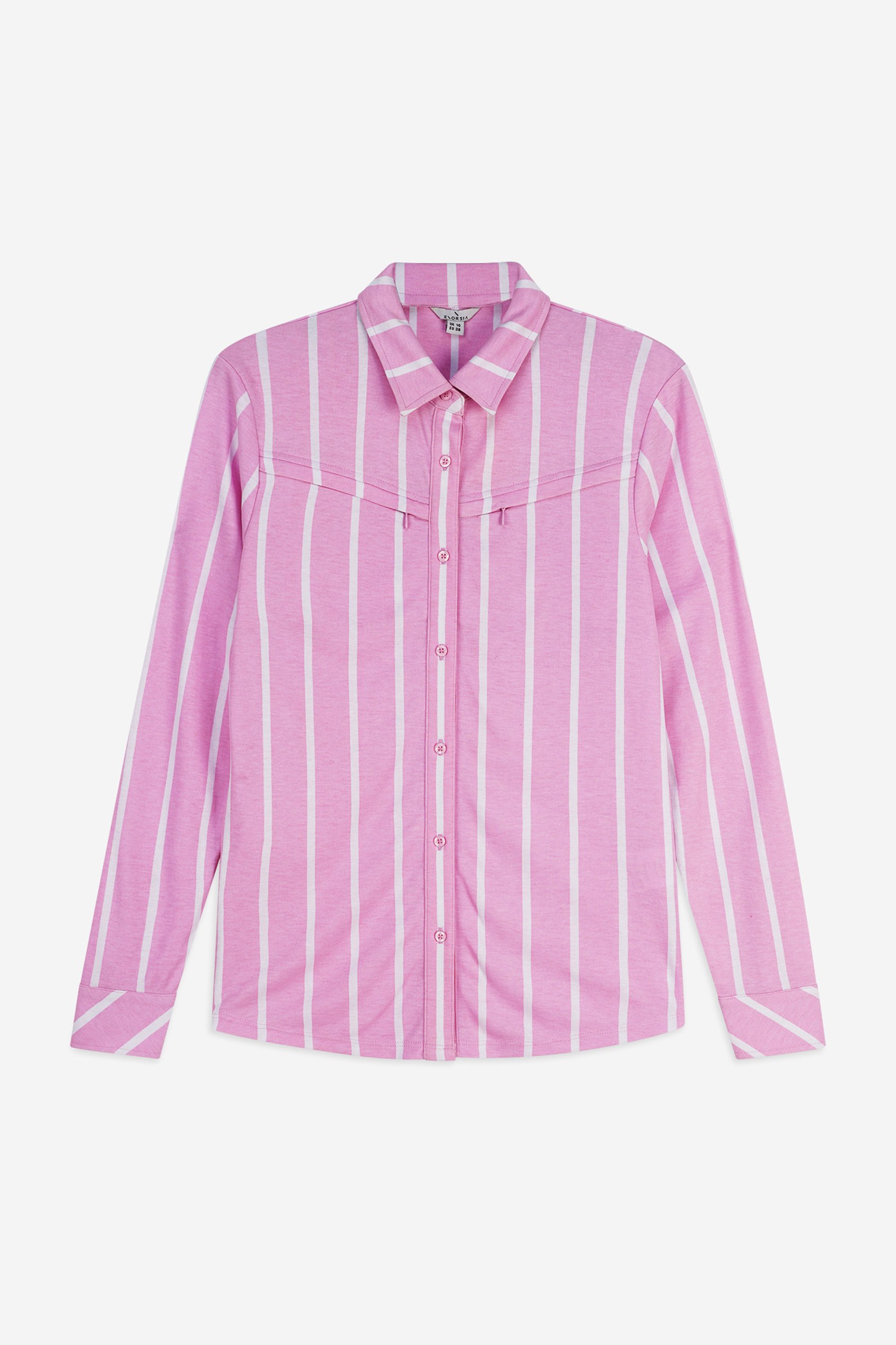 Long Sleeve Striped Smart Shirt