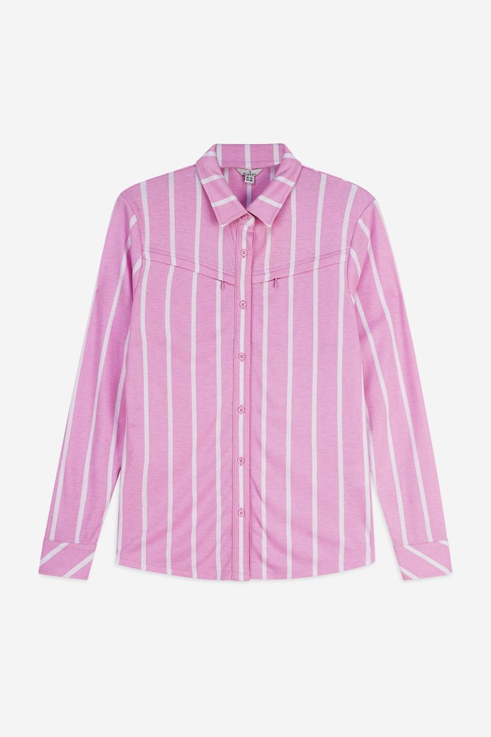 Long Sleeve Striped Smart Shirt