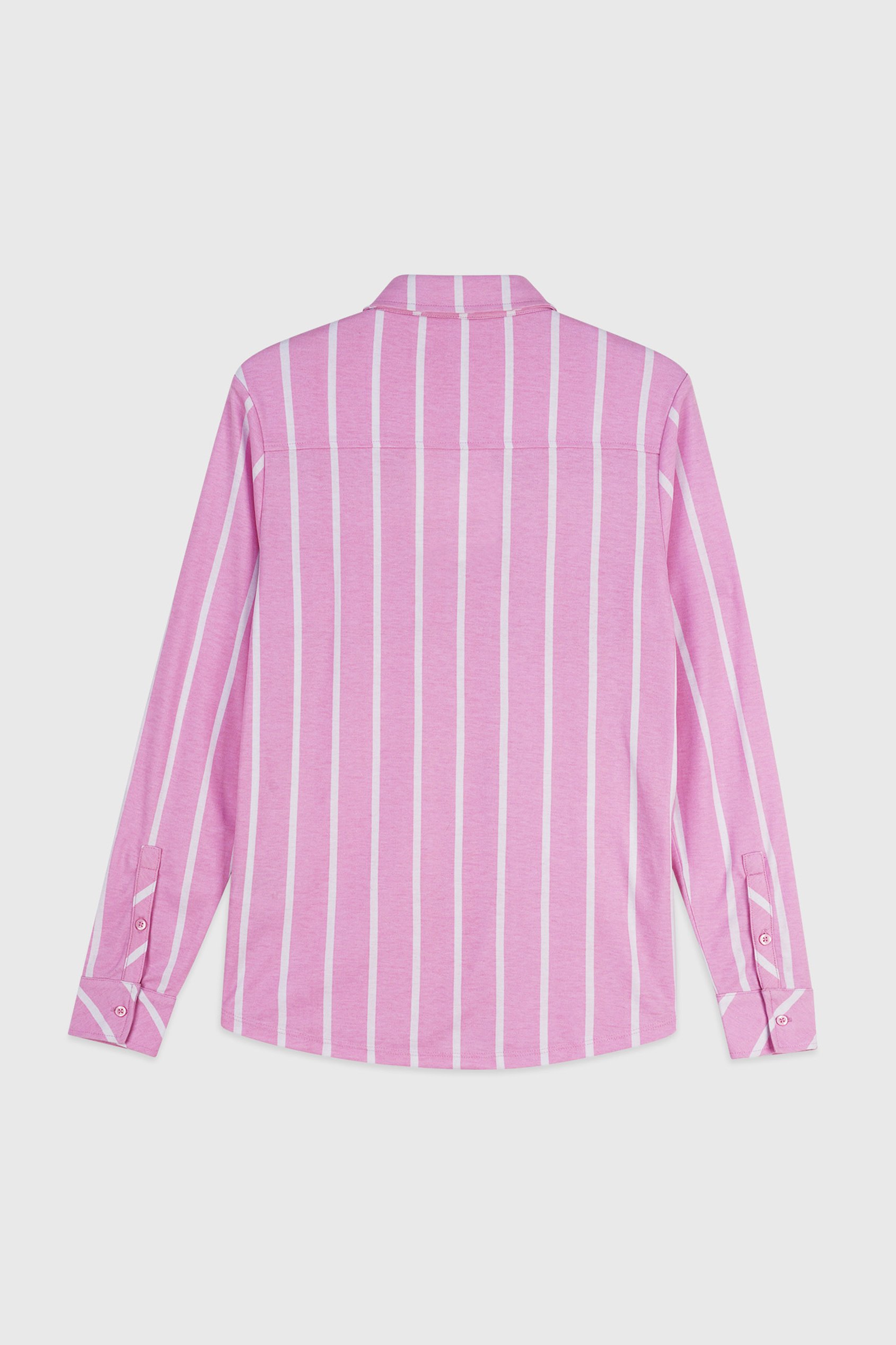 Long Sleeve Striped Smart Shirt