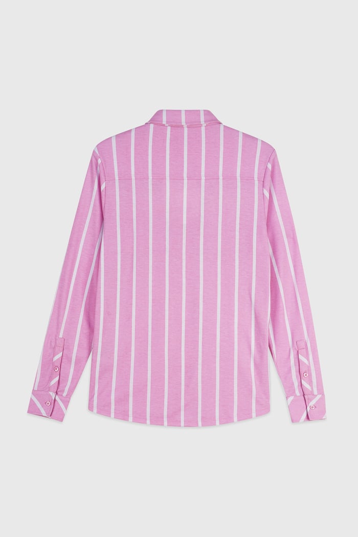 Long Sleeve Striped Smart Shirt