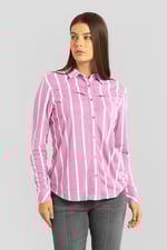Long Sleeve Striped Smart Shirt
