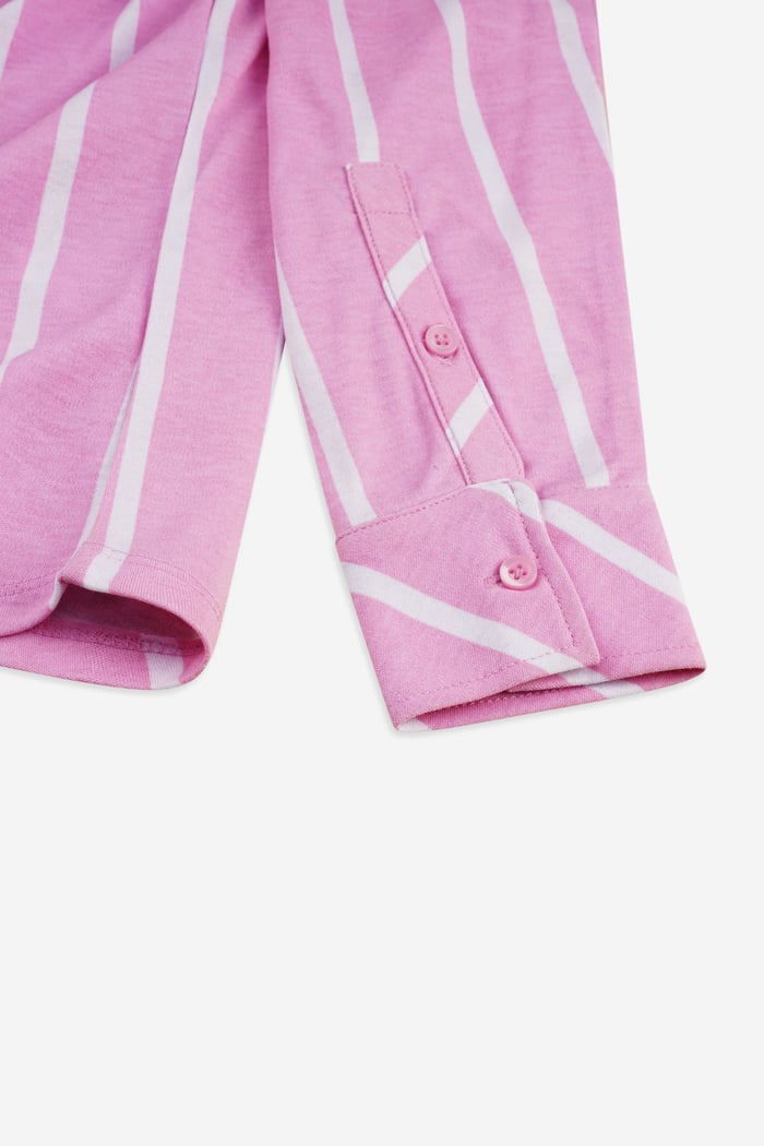 Long Sleeve Striped Smart Shirt