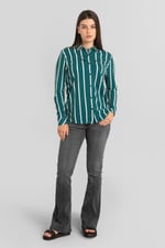 Long Sleeve Striped Smart Shirt