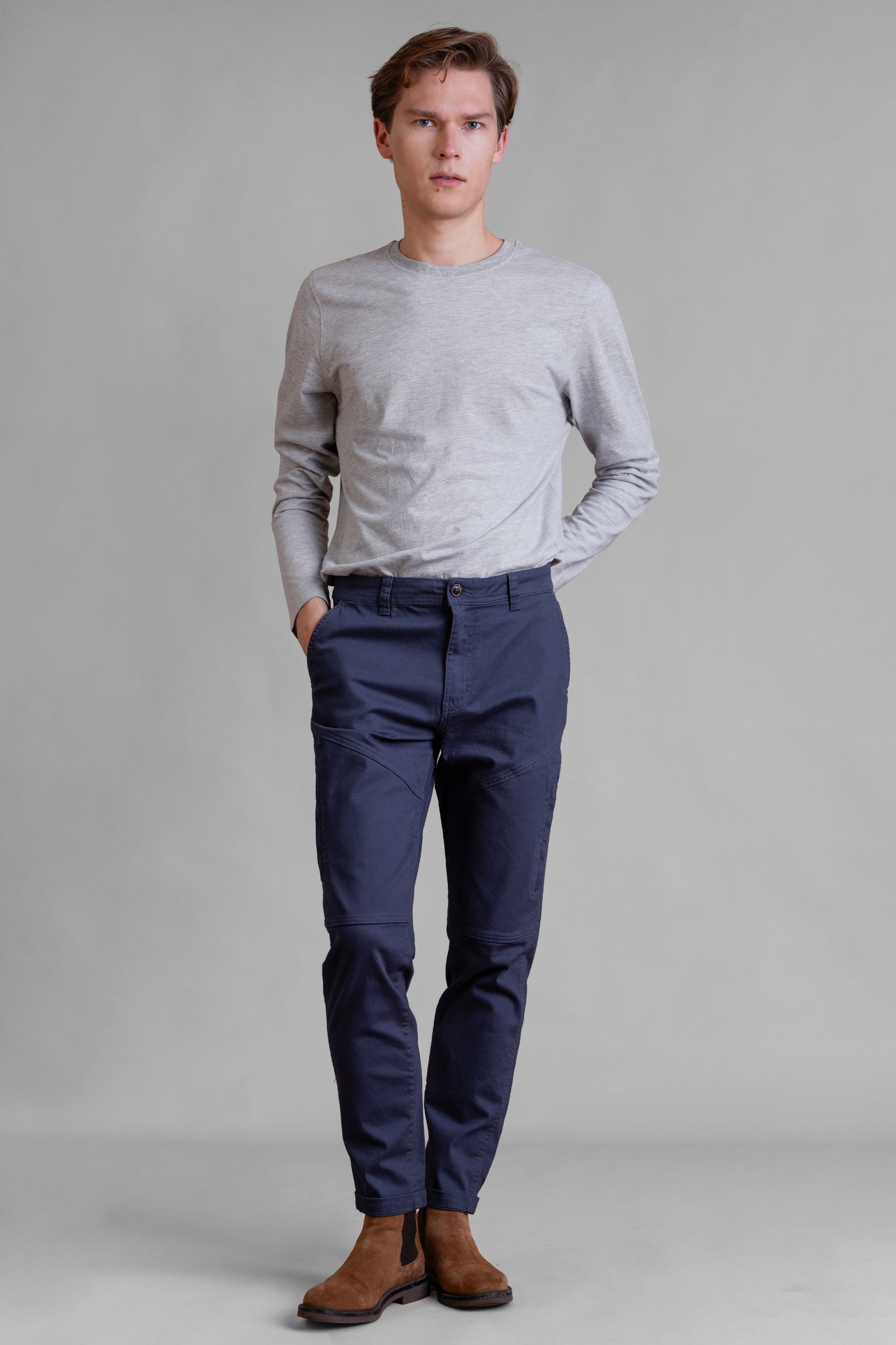 Men's Heritage Utility Cargo Trousers With Zip Detail