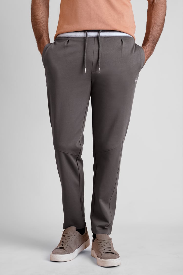 Men's Striped Rib Waistband Jersey Trouser