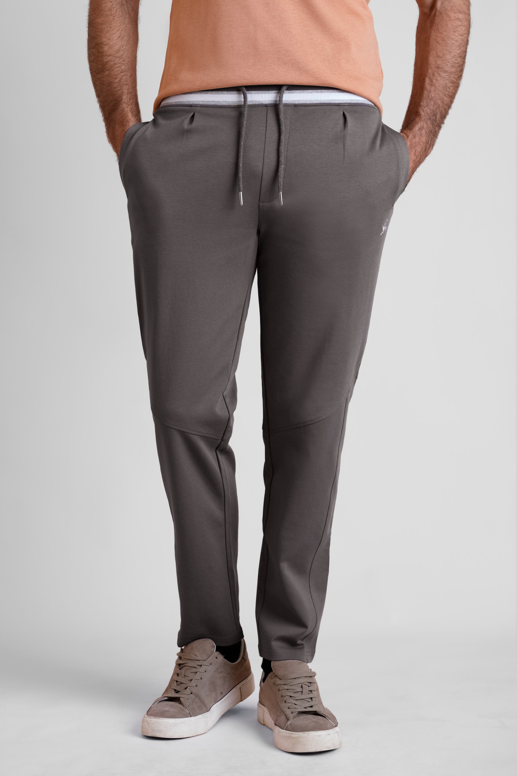 Men's Striped Rib Waistband Jersey Trouser