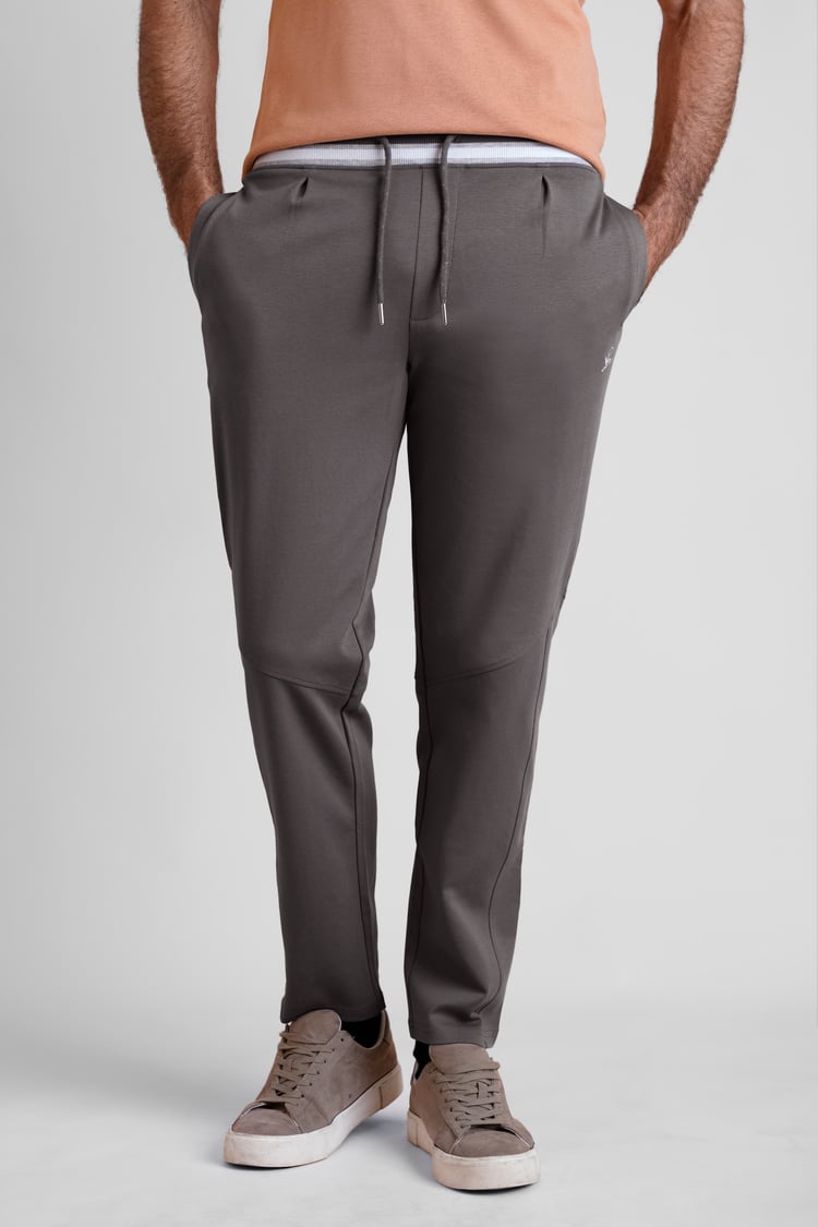 Men's Striped Rib Waistband Jersey Trouser