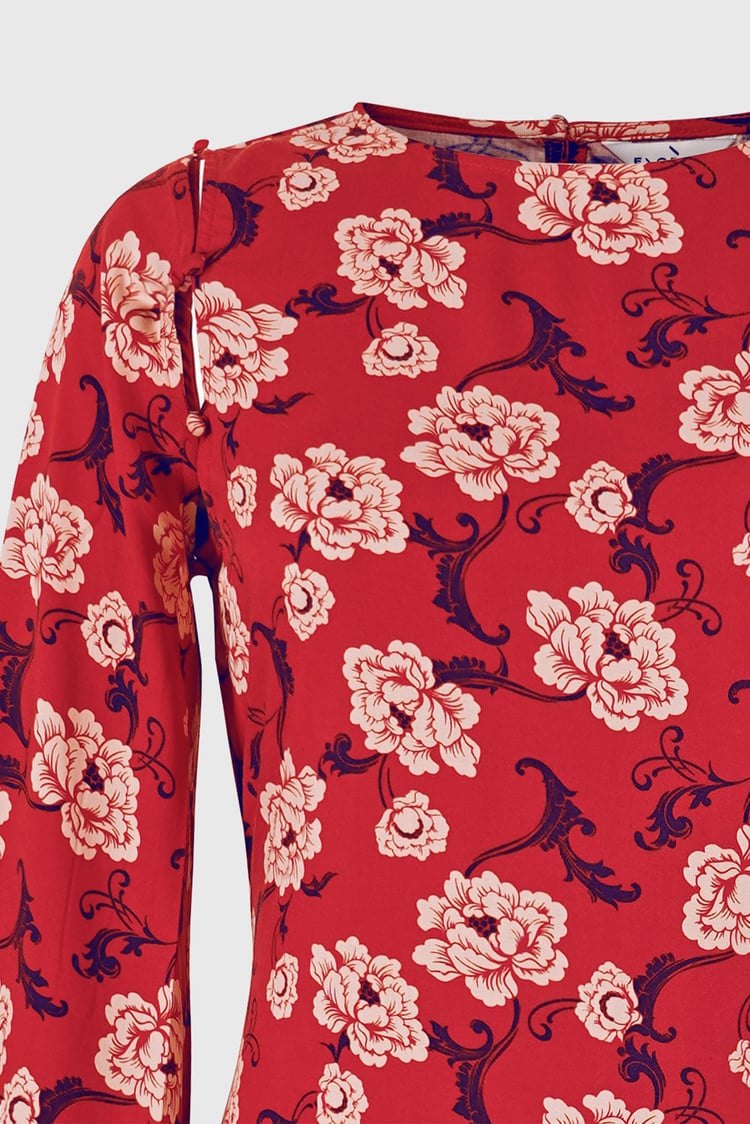 Floral Elegance Maxi Dress With Removable Sleeve