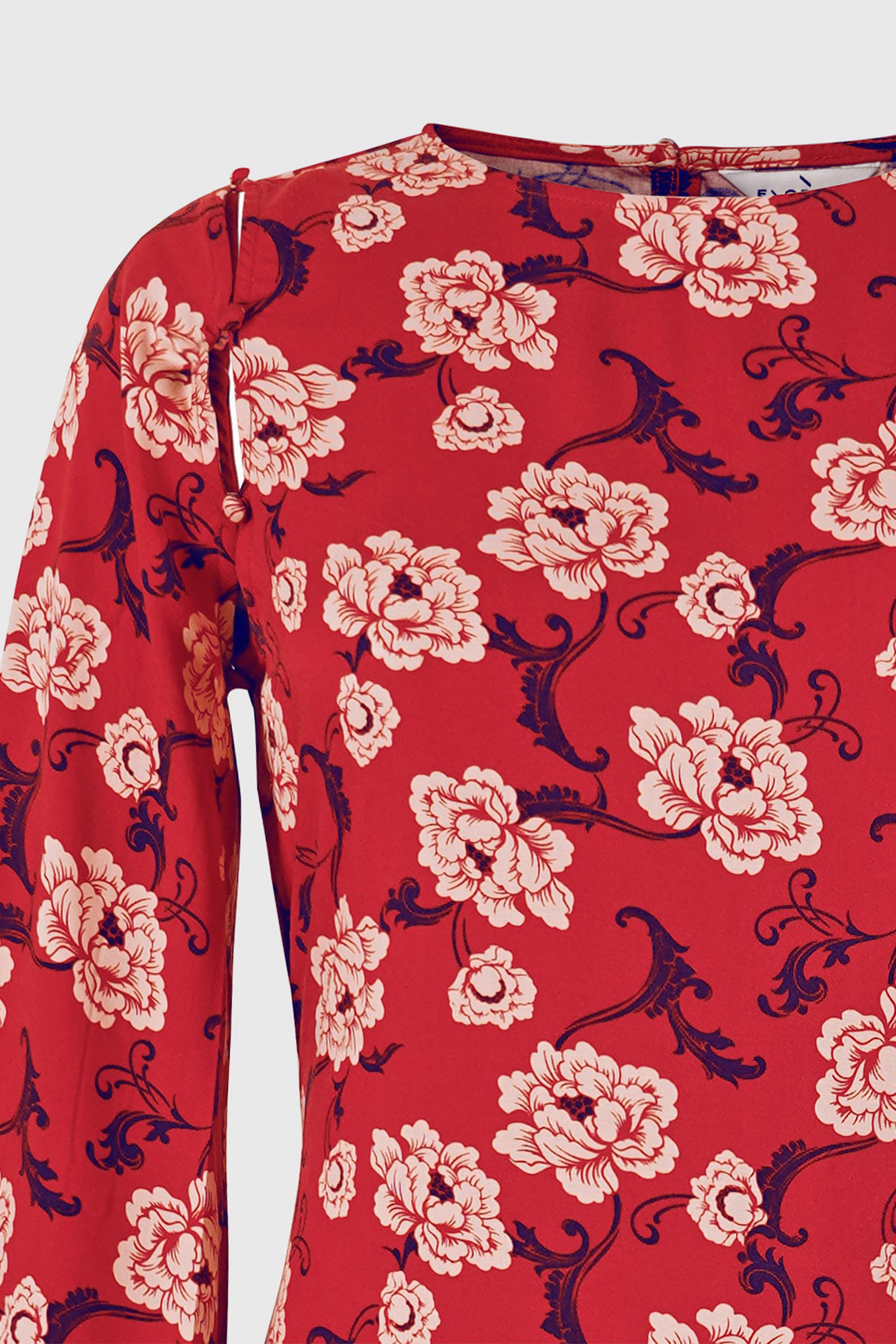 Floral Elegance Maxi Dress With Removable Sleeve