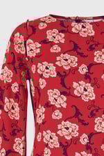 Floral Elegance Maxi Dress With Removable Sleeve