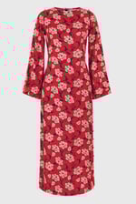 Floral Elegance Maxi Dress With Removable Sleeve