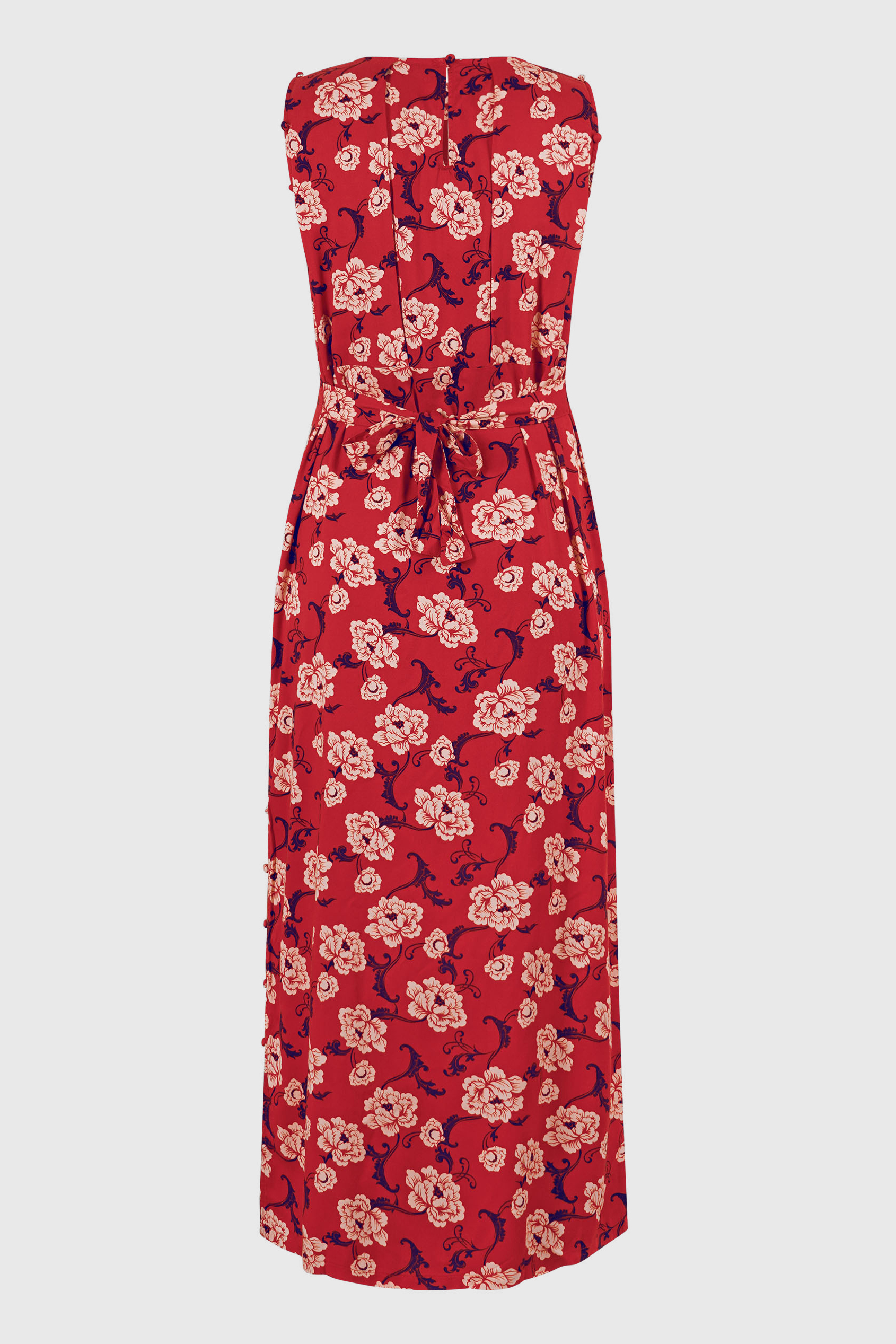 Floral Elegance Maxi Dress With Removable Sleeve